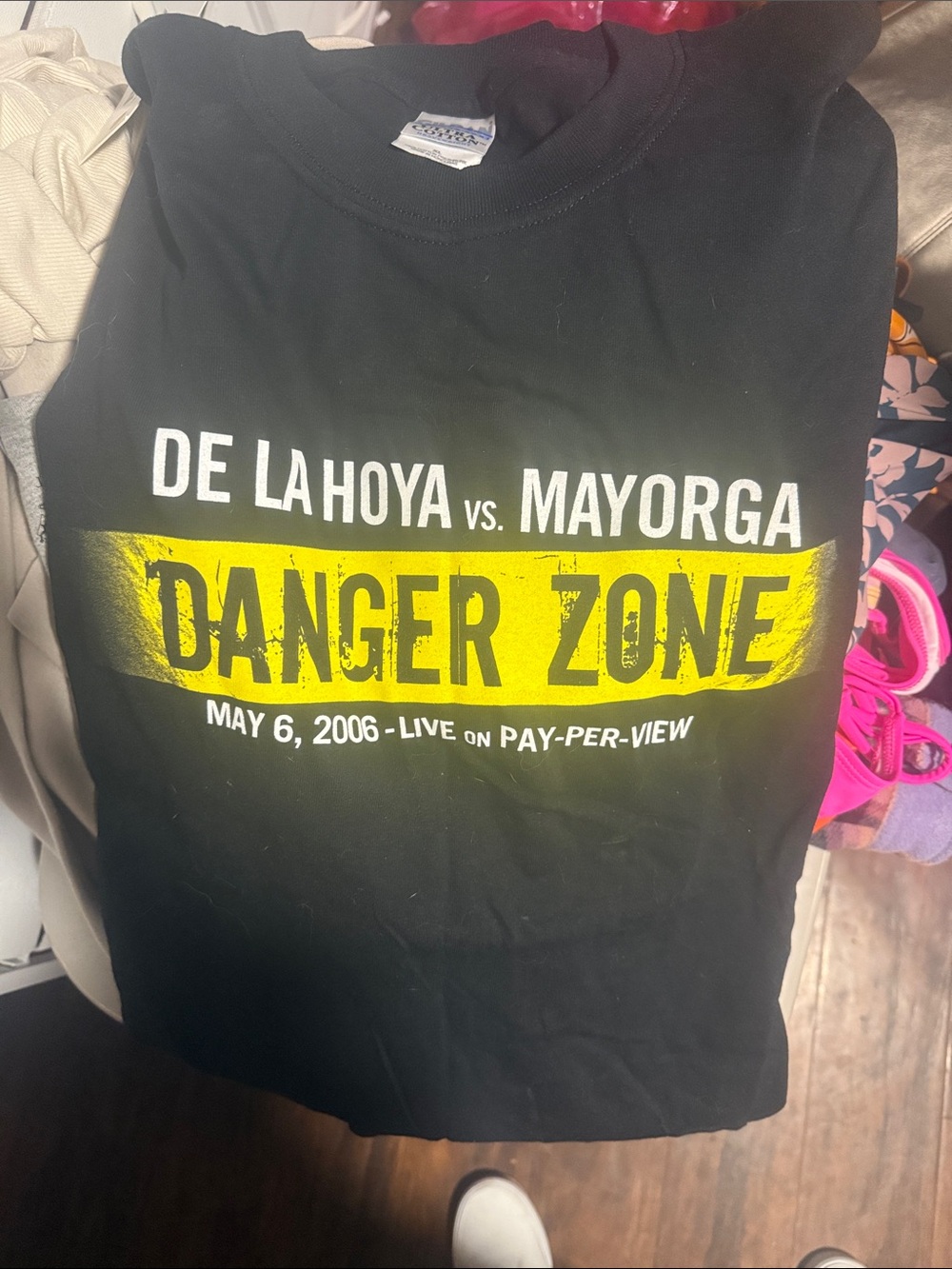 Danger Zone Graphic Kids Tee - Black & Yellow